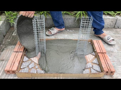 Cement with Carton box - Great idea for you to make coffee tables, chairs, flower pots easily