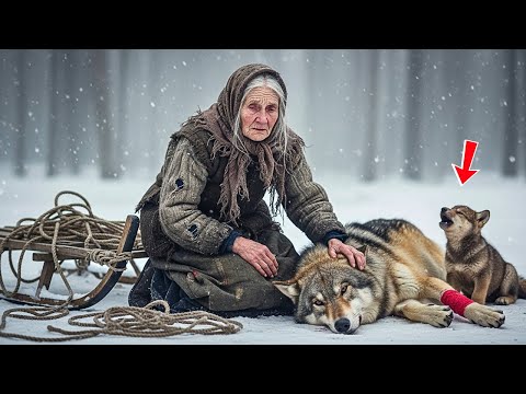 Волчица умирала в снегу — но маленький волчонок позвал чудо