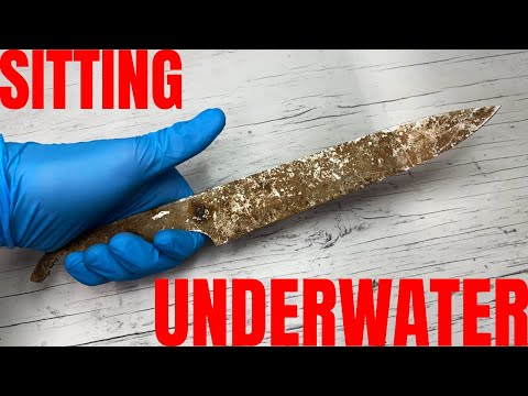 Restoring KNIFE THAT'S BEEN SITTING UNDERWATER!!!