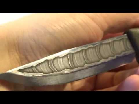 Как я травил такой рисунок на клинке. Шаг за шагом