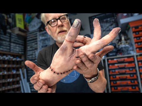 Adam Savage Reacts to Animatronic "Thing" From Wednesday!