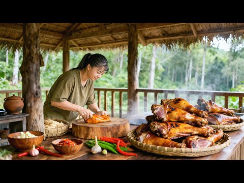 Harvesting Vegetables in My Backyard, Buy Pork Leg and Cook | The Beauty of Simple Provincial Life