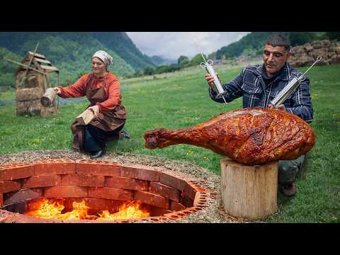 How to Roast Beef Leg with Citrus Marinade in a Village Pit Oven!