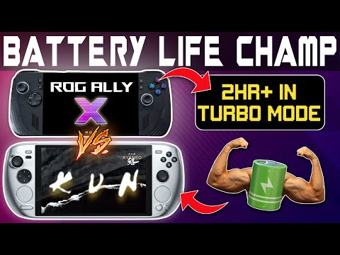 ROG Ally X Battery Life Test vs Ayaneo Kun