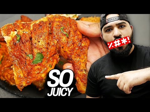 Roast Chicken with Rice & Sauce | Whole Roast Chicken Recipe
