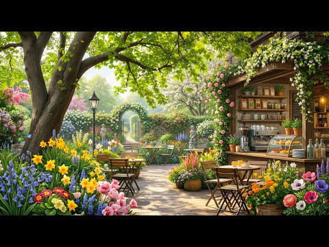 Unwind & Relax With Tranquil Jazz In Elegant Coffee Shop - Relaxing Jazz & Peaceful Garden Cafe