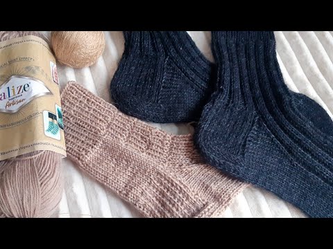 Куда деть "лишние" петли? Укрепляем пятку. Клин подъёма #вязаниеспицами #носкиспицами