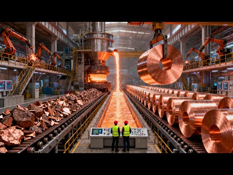 Inside the World’s BIGGEST Copper Factory | How Raw Rock Turns Into 99.99% PURE Copper -Full Process