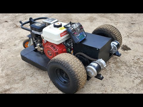 HOMEMADE RC LAWN MOWER-ROBOT LAWN MOWER