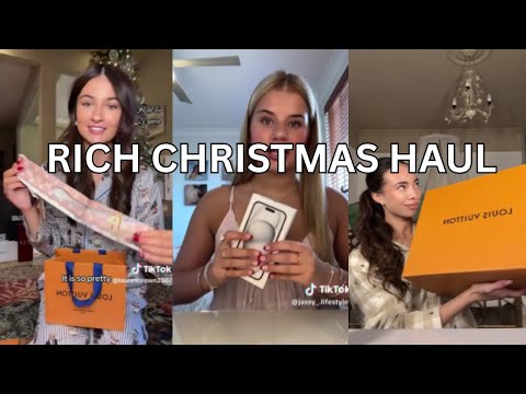 RICH CHRISTMAS HAUL! | rich christmas haul tiktok compilation