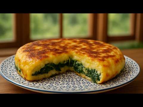 شام فوری با سیب زمینی و اسفناج! بدون گوشت بدون فر🥔🍳🥬