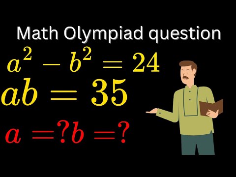 A nice math algebra |Title:Can You Solve This? The a² - b² = 24 and ab = 35 System Challenge #maths