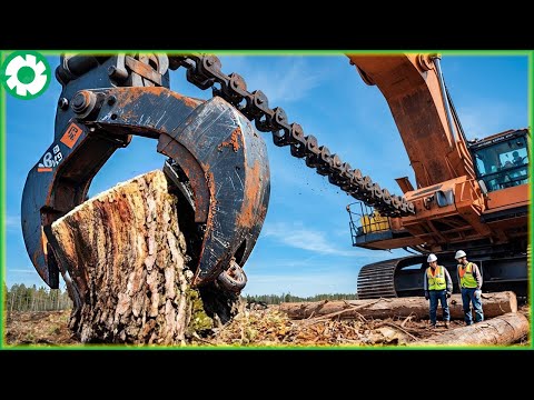 Most Big Chainsaw Cutting Tree Machines | Biggest Heavy Equipment Machines