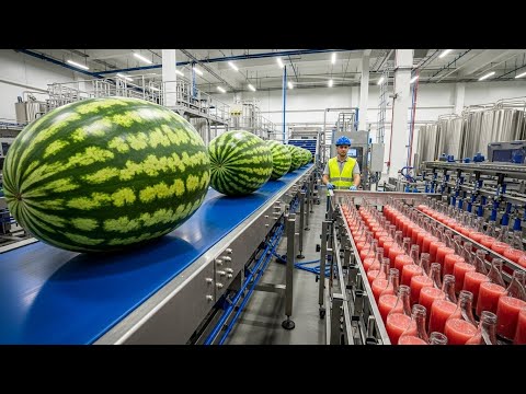 Inside Modern Watermelon Factory: How Millions of Watermelons Process Everday | Full Process