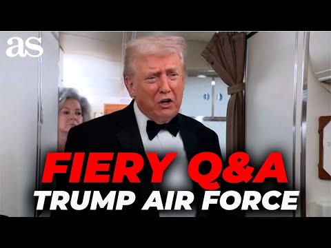 TRUMP faces HEATED Q&A in AIR FORCE ONE: EPSTEIN, CUBA, GREENLAND, VENEZUELA... | USA TODAY