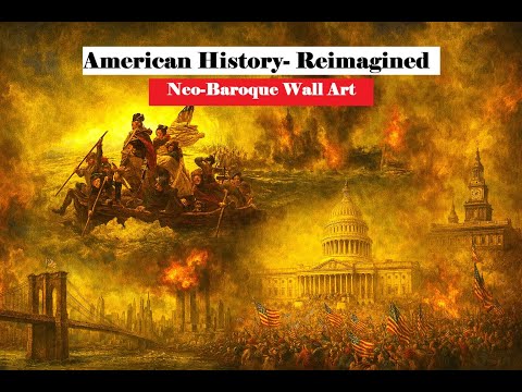 Neo-Baroque American History Wall Art | Dramatic Patriotic Canvas