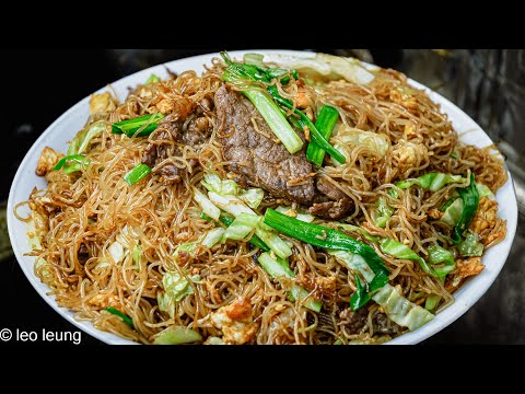 家鄉椰菜牛肉炒米粉|Multi-language CC subtitles|Fried Rice Noodles with Cabbage and Beef|キャベツと牛肉のビーフン炒め