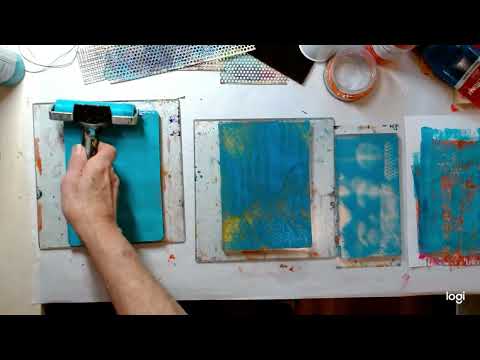 Gel Printing - Mark Making with Found Objects