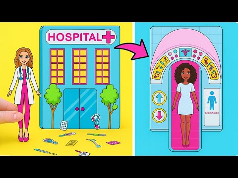 🏥 DIY Paper Hospital Playset & Doctor Kit! 👩‍⚕️🩺 Fun Crafts with Sam & Sue 🎨