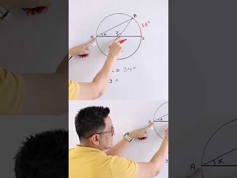 Ejercicio de ángulos inscritos y centrales en una circunferencia #Educación #matematicas