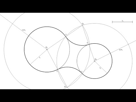 How to Link two given Circles Knowing the Radius of their Tangent Arcs