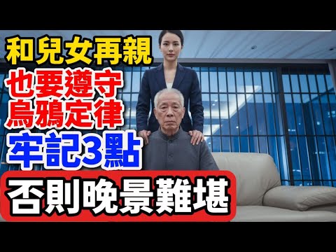 老後最容易後悔的事：和兒女再親也要遵守「烏鴉定律」！牢記3點，否則晚景難堪#烏鴉定律 #晚年生活 #家庭關系 #親情 #人生智慧 #退休生活 #老年人