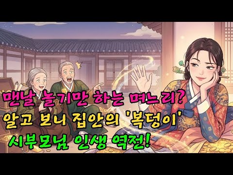 게으르다고 욕먹던 며느리... 알고 보니 시댁을 벼락부자로 만든 비결?! 🤫💸 | 야담 | 민담 | 전설 | 설화 | 옛날이야기 | 오디오북