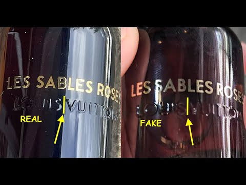 Real vs fake Louis Vuitton Les Sables Roses perfume. How to spot fake Louis Vuitton Eau de Parfum