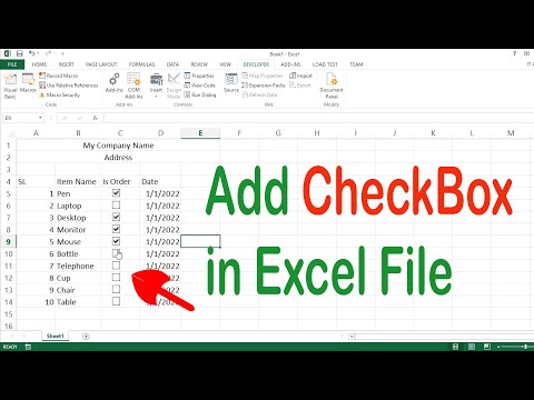 How to Add CheckBox in Excel File easily | swift learn