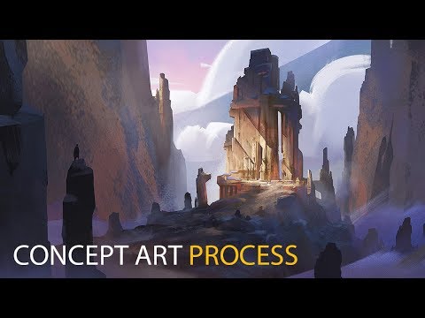 Mountain Ruin: Environment Concept Art Process