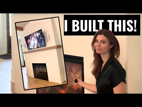 How I Built A Plaster Fireplace With Electric Insert and Transformed My Living Room.