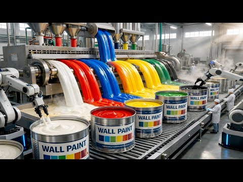 Inside the HIGH-TECH Wall Paint Factory – How Limestone Becomes Interior Wall Paint (Full Process)