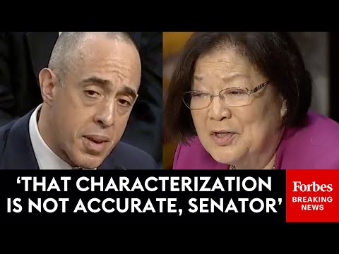 Emil Bove Has Brutal Exchange With Hirono When Confronted Over Accusations Of 'Abusive Behavior'