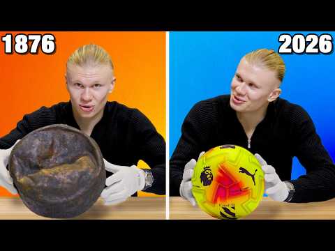 Erling Haaland Reacts to 150-year-old Football Equipment