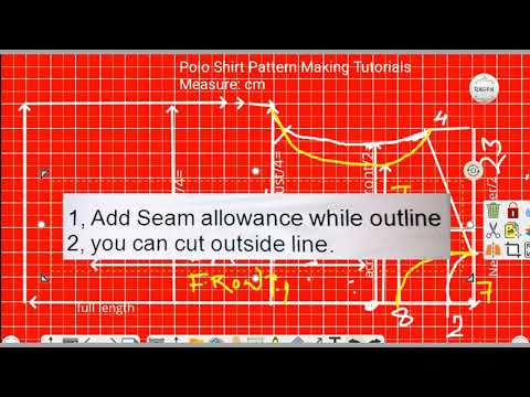 Polo Shirt Pattern Making Tutorials | simple a polo shirt pattern make | pattern making  @rmgpm16
