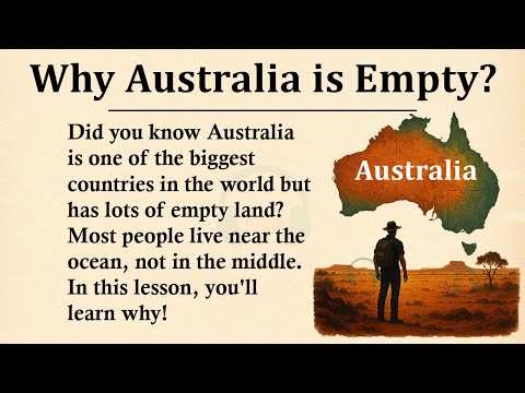 Why 95% of Australia is Empty || 🔵🔴⚪Learn English Through Story Level 3 || Graded Reader 🎧