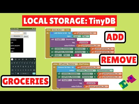 MIT App Inventor 2 Local Storage: TinyDB