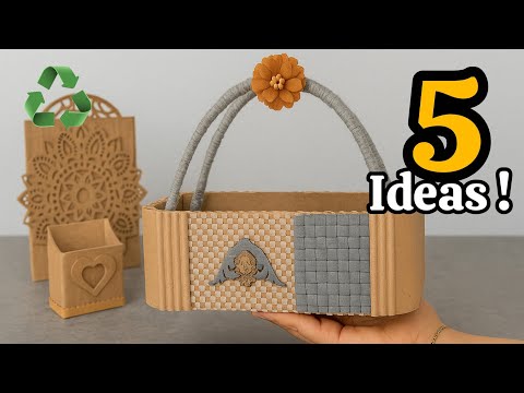 From waste to income:😍💰 5 creative ideas with cardboard that will make money💸♻️