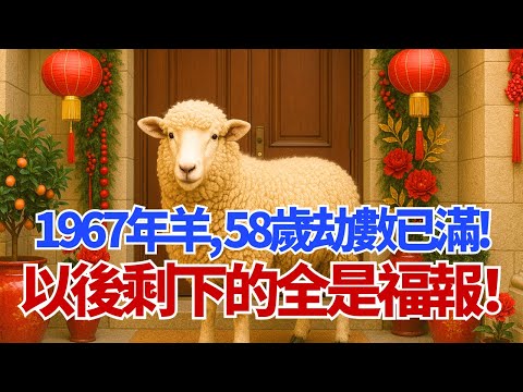 為什麼1967年的羊，這輩子受了這麼多苦？因為你是來「渡劫」的！58歲劫數已滿，剩下的全是福報！#1967年屬羊 #生肖羊 #屬羊運勢 #晚年運勢 #命理 #算命 #苦盡甘來 #渡劫 #福報 #財運