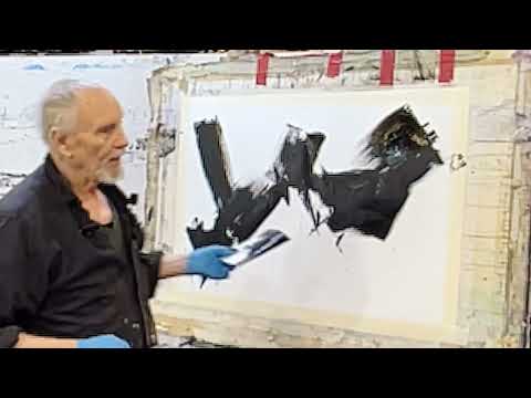 Frank O'Cain: How to create an abstract painting in acrylic using black and white.