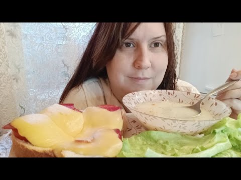 МУКБАНГ \ Супчик куриный \ MUKBANG \ домашняя еда \ итоги 100 рублей \ russian mukbang
