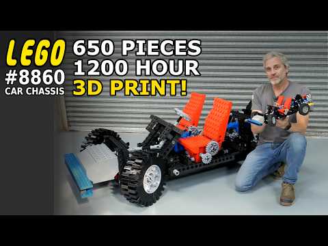 3D Printed Car Chassis at 5X Scale! - Lego kit #8860