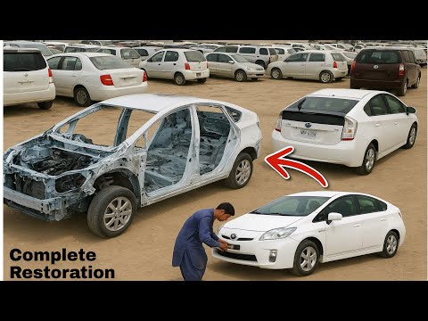 Toyota Prius Hybrid Car  Complete Restoration|| A to Z complete Restoration of Japaneses scrap Car||