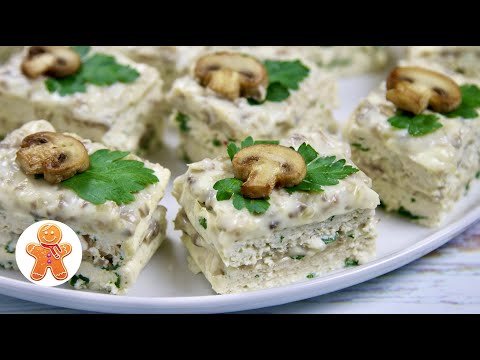 Необычное Блюдо из Курицы ✧ Куриные Пирожные с Грибным Кремом