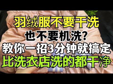 Down Jacket Cleaning Hack: Done in 3 Minutes, Cleaner than the Dry Cleaners!