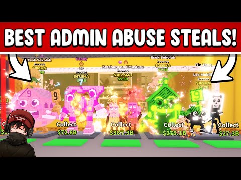 I STOLE EVEN BETTER LOOT DURING ADMIN ABUSE WITH "BEANIE METHOD!!" | STEAL A BRAINROT