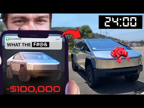 Spending $100,000 Of a Tesla Scammer's Money in 24 Hours
