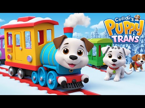 Снежный скоростной поезд щенка Пупу