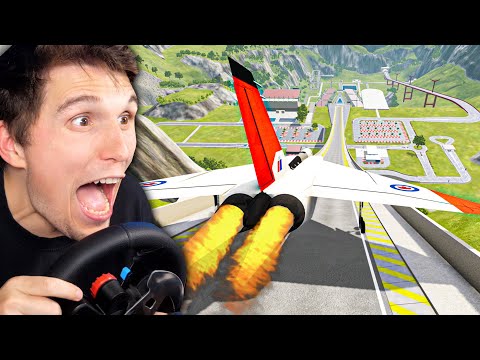 Was passiert, wenn ein Flugzeug über die XXL Sprungschanze fliegt? | BeamNG