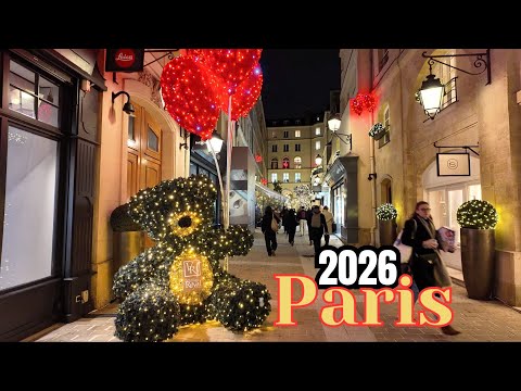 Paris Christmas Lights 2025 ✨ | 4K HDR Paris Walk  | Paris New Years 2026